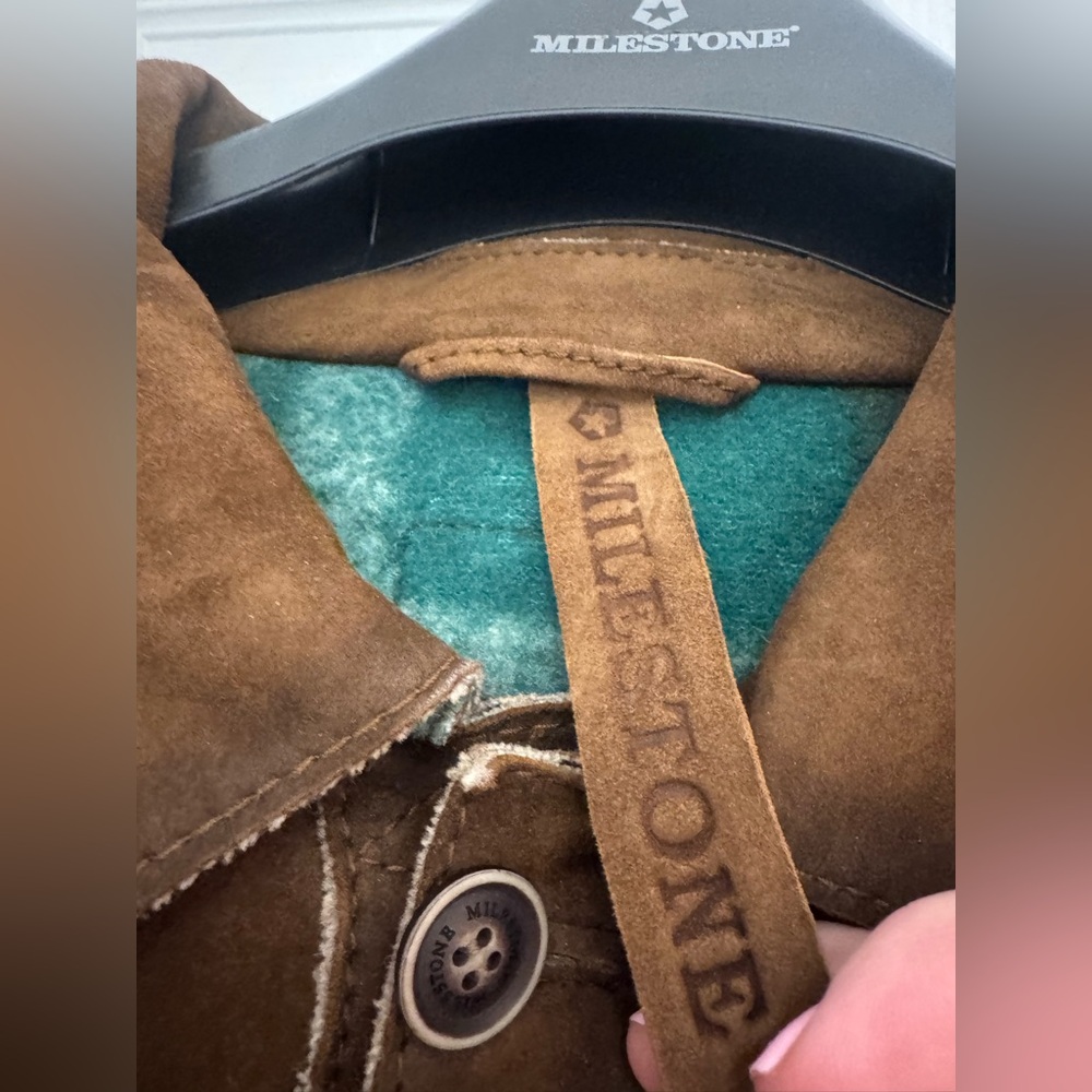 Milestone Brown Suede Leather Jacket – Size Large - Picture 3 of 8